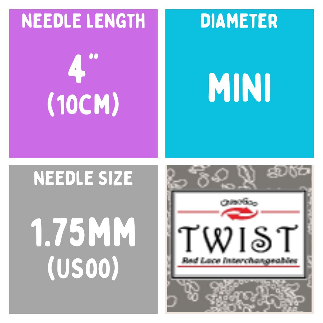 Chiaogoo TWIST SS Lace Tips (3"/4"/5") (8cm/10cm/13cm) (M/S/L) Knitting Needles