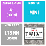 Chiaogoo TWIST SS Lace Tips (3"/4"/5") (8cm/10cm/13cm) (M/S/L) Knitting Needles