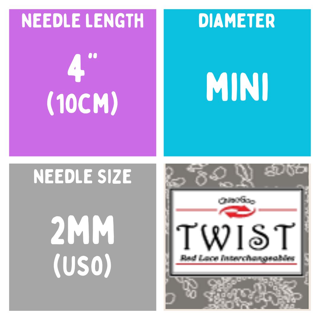 Chiaogoo TWIST SS Lace Tips (3"/4"/5") (8cm/10cm/13cm) (M/S/L) Knitting Needles