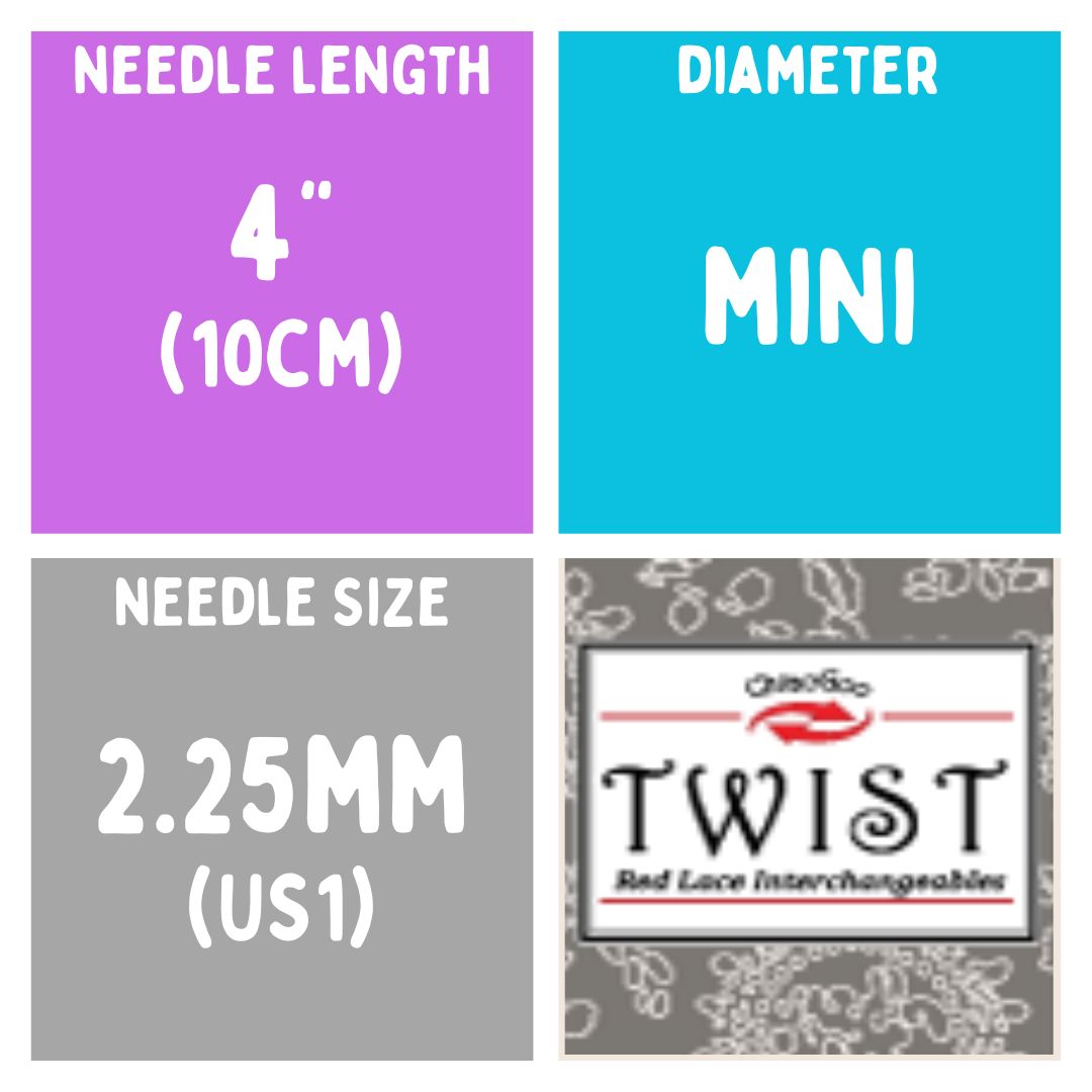 Chiaogoo TWIST SS Lace Tips (3"/4"/5") (8cm/10cm/13cm) (M/S/L) Knitting Needles
