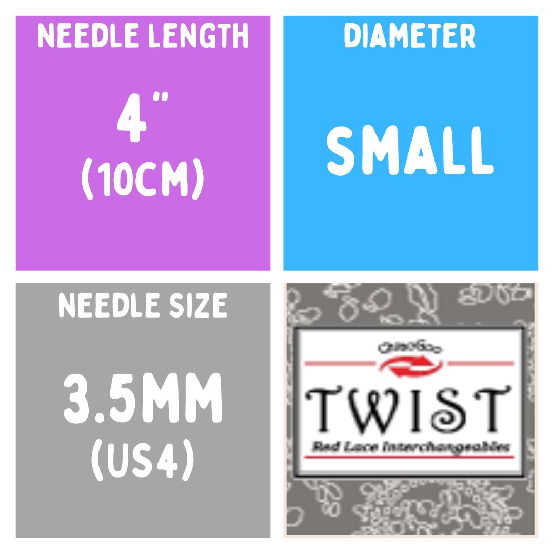 Chiaogoo TWIST SS Lace Tips (3"/4"/5") (8cm/10cm/13cm) (M/S/L) Knitting Needles