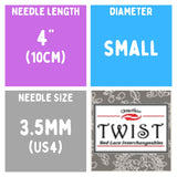 Chiaogoo TWIST SS Lace Tips (3"/4"/5") (8cm/10cm/13cm) (M/S/L) Knitting Needles