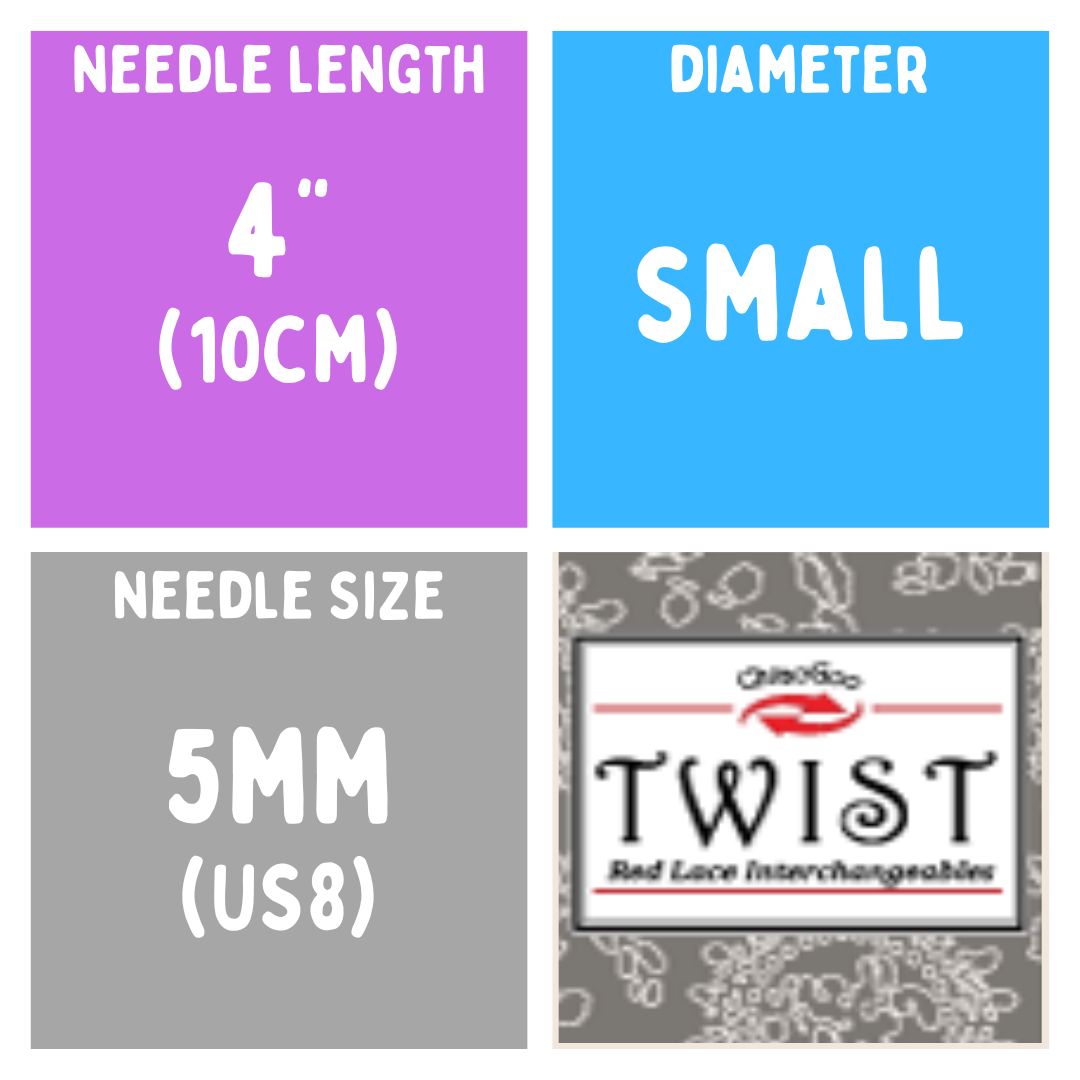 Chiaogoo TWIST SS Lace Tips (3"/4"/5") (8cm/10cm/13cm) (M/S/L) Knitting Needles