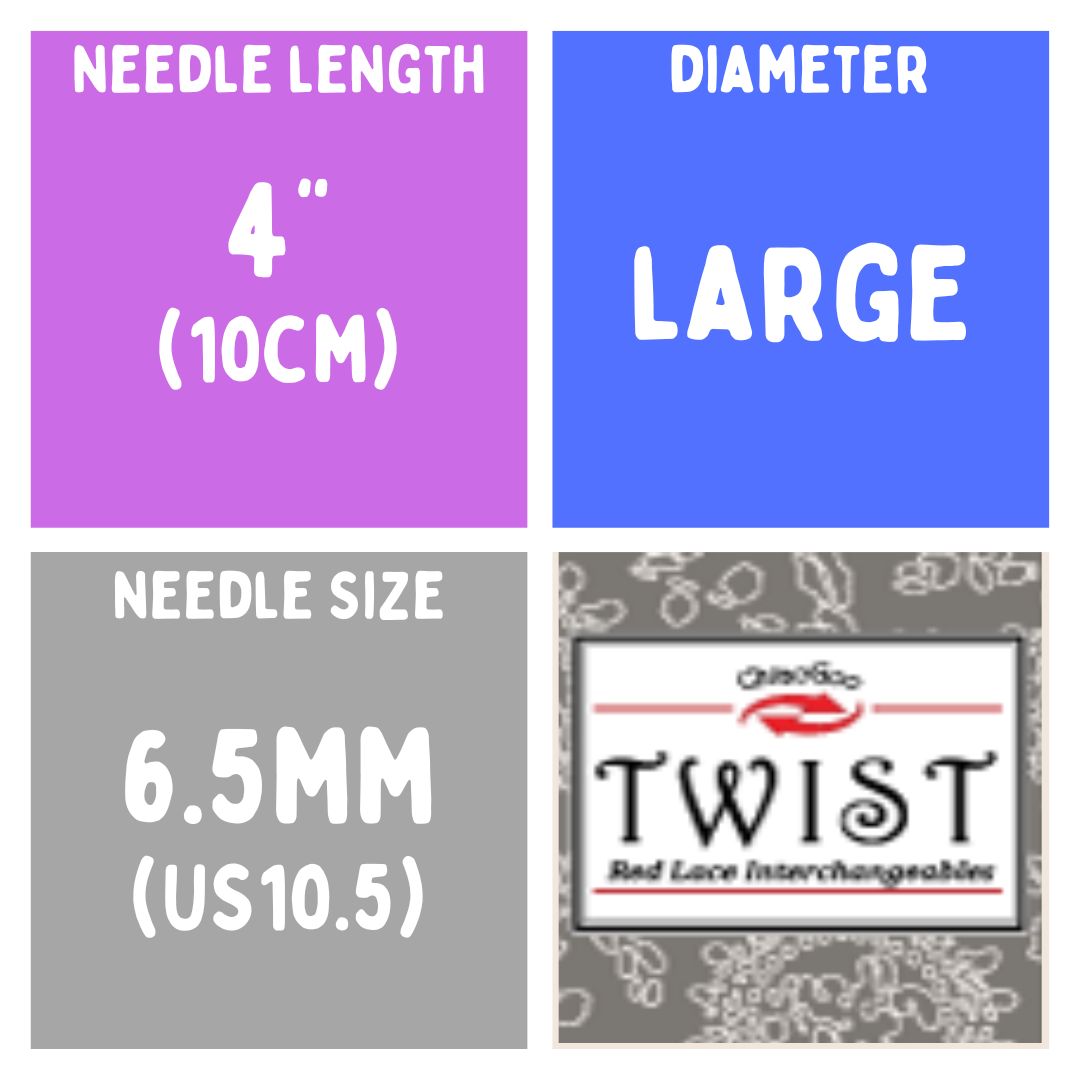 Chiaogoo TWIST SS Lace Tips (3"/4"/5") (8cm/10cm/13cm) (M/S/L) Knitting Needles