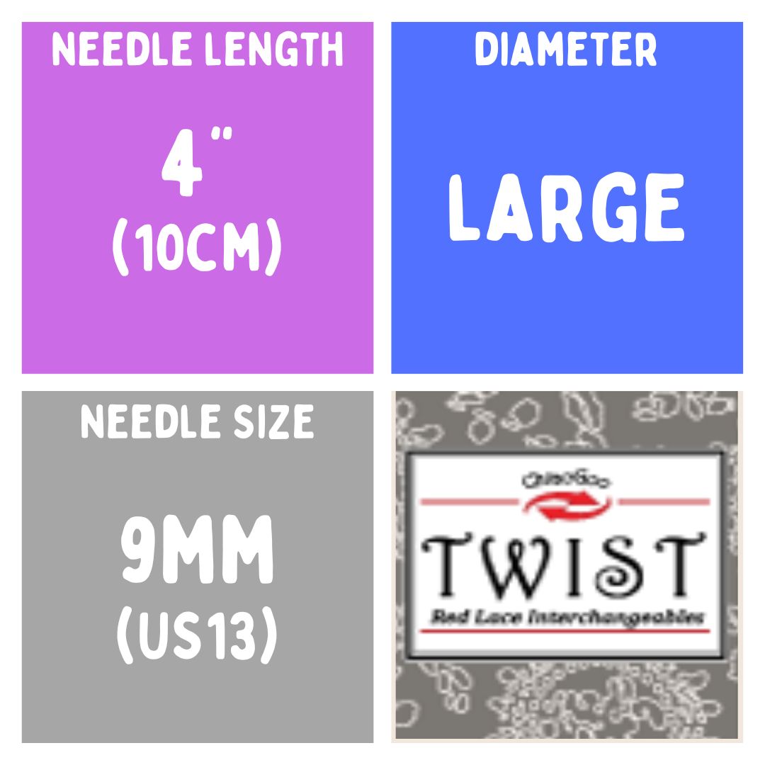 Chiaogoo TWIST SS Lace Tips (3"/4"/5") (8cm/10cm/13cm) (M/S/L) Knitting Needles