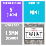 Chiaogoo TWIST SS Lace Tips (3"/4"/5") (8cm/10cm/13cm) (M/S/L) Knitting Needles