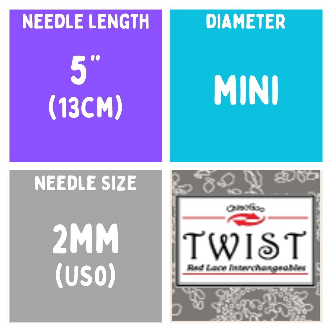 Chiaogoo TWIST SS Lace Tips (3"/4"/5") (8cm/10cm/13cm) (M/S/L) Knitting Needles