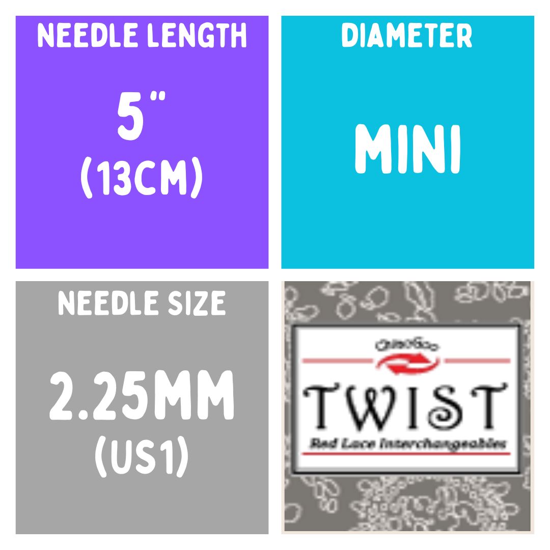 Chiaogoo TWIST SS Lace Tips (3"/4"/5") (8cm/10cm/13cm) (M/S/L) Knitting Needles