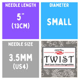 Chiaogoo TWIST SS Lace Tips (3"/4"/5") (8cm/10cm/13cm) (M/S/L) Knitting Needles