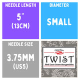 Chiaogoo TWIST SS Lace Tips (3"/4"/5") (8cm/10cm/13cm) (M/S/L) Knitting Needles