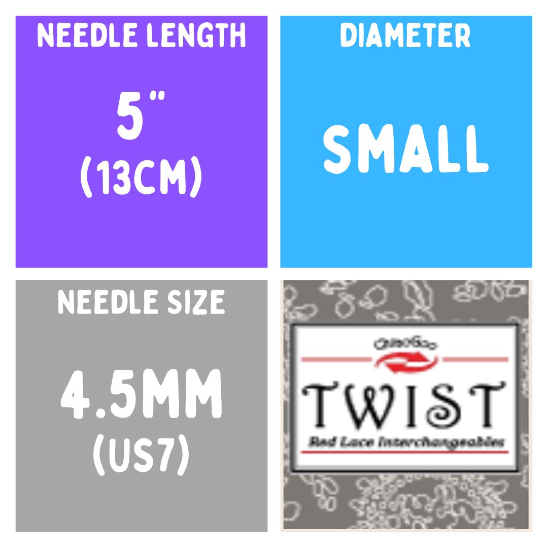 Chiaogoo TWIST SS Lace Tips (3"/4"/5") (8cm/10cm/13cm) (M/S/L) Knitting Needles