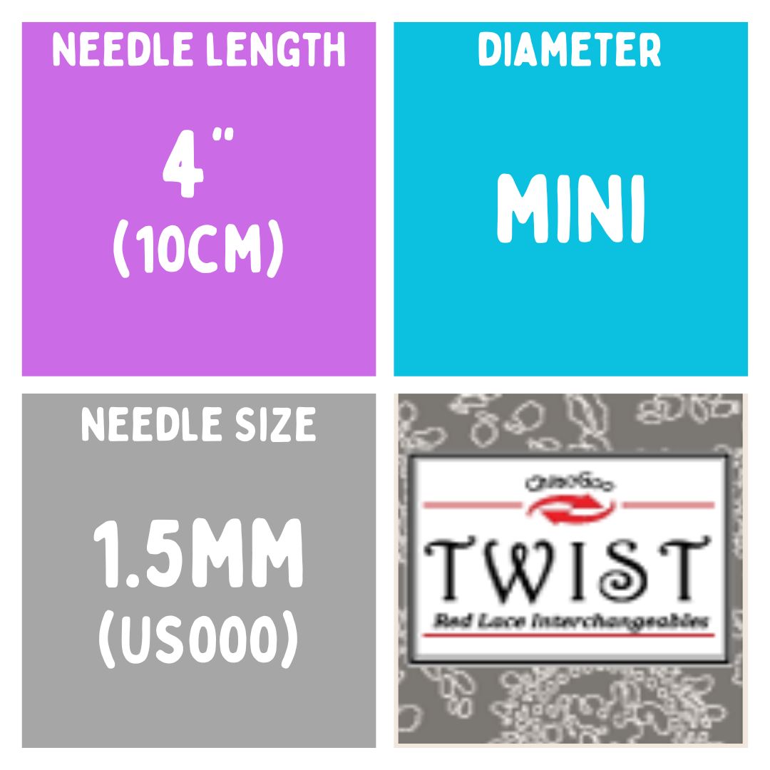 Chiaogoo TWIST SS Lace Tips (3"/4"/5") (8cm/10cm/13cm) (M/S/L) Knitting Needles