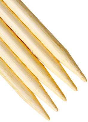 Chiaogoo Double Points - 6" (15 cm), Natural Bamboo Knitting Needles
