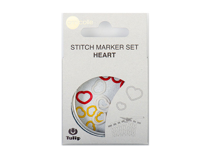 Tulip Stitch Marker Set(Heart) - Knitting