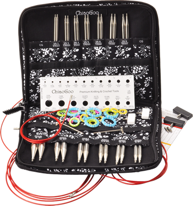 Chiaogoo TWIST Interchangeable Knitting Needle Point Tip Set (4" / 10cm, 5" / 13cm, Mini, Small, Large, Complete)
