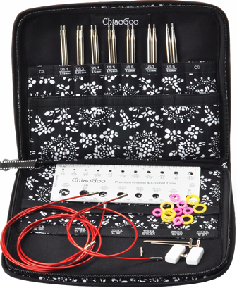 Chiaogoo TWIST Interchangeable Knitting Needle Point Tip Set (4" / 10cm, 5" / 13cm, Mini, Small, Large, Complete)