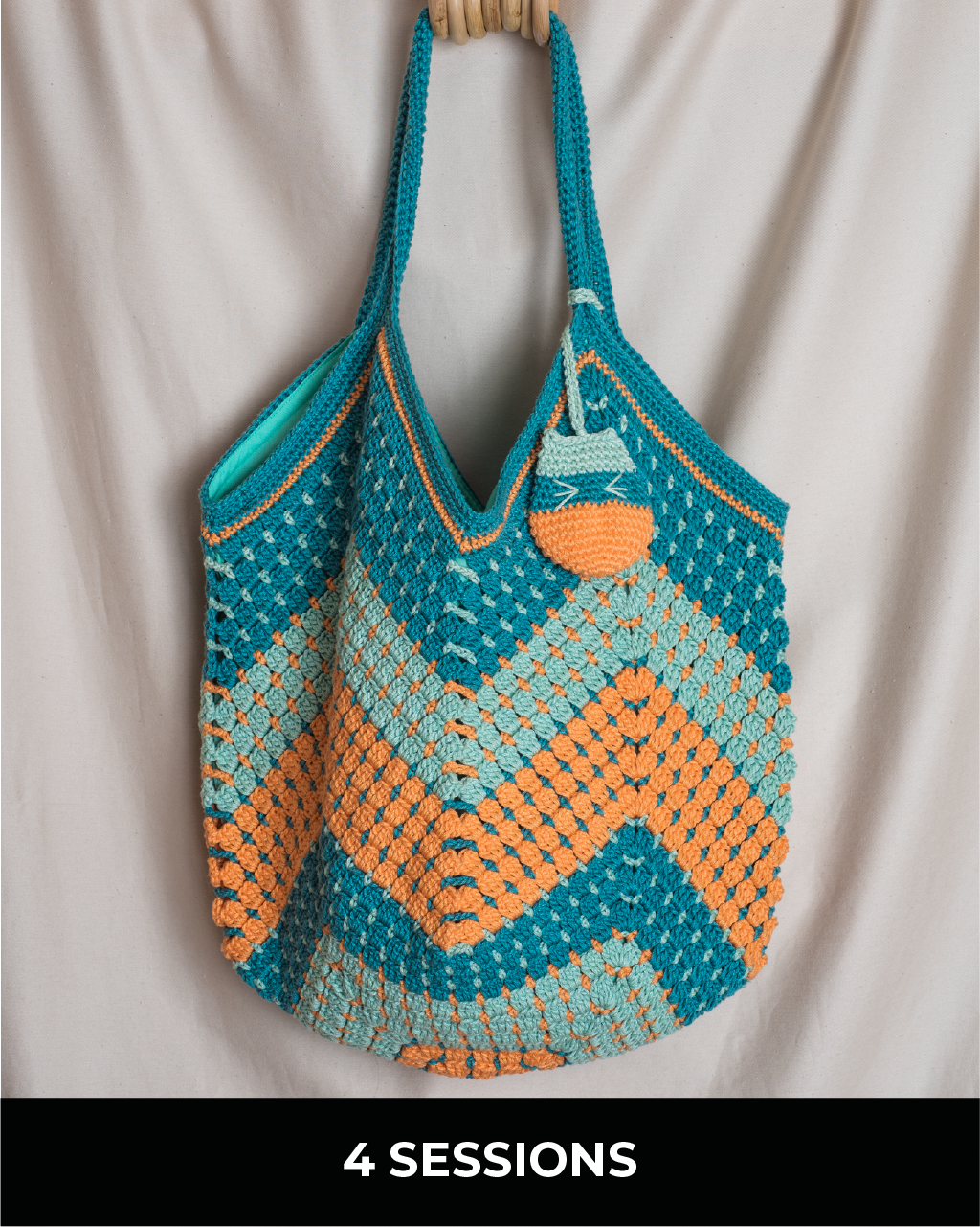 Level 1: Granny Square Block Stitch Tote Bag Workshop