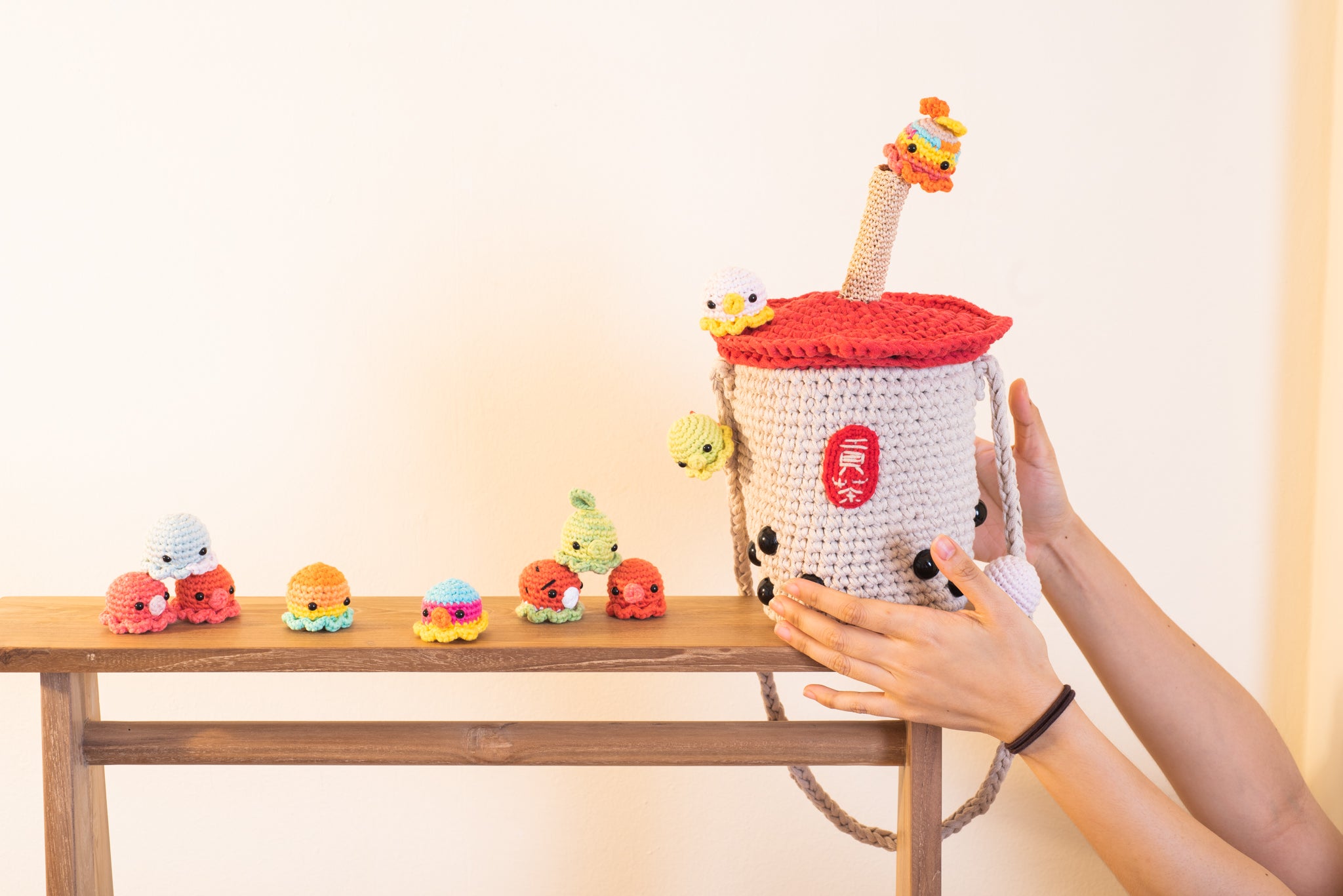 Tiny rabbit hole - best top knit knitting crochet craft amigurumi doll bootcamp workshop lesson course class singapore sitting rainbow unicorn