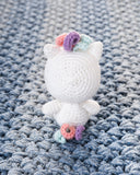 tiny rabbit hole unicorn wonderland colourful rainbow equestrian horse amigurumi crochet singapore workshop chinatown cute kawaii handmade crochet safety eyes stuffing crochet hook tulip pouch drawstring practical bag