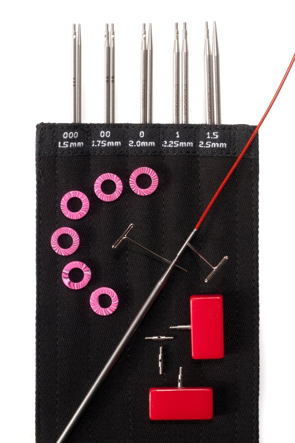Chiaogoo TWIST Interchangeable Knitting Needle Point Tip Set (4" / 10cm, 5" / 13cm, Mini, Small, Large, Complete)