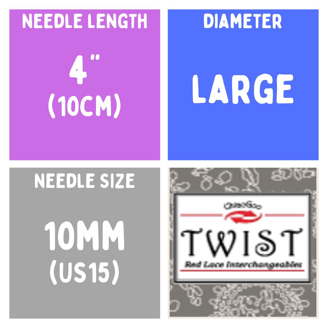 Chiaogoo TWIST SS Lace Tips (3"/4"/5") (8cm/10cm/13cm) (M/S/L) Knitting Needles