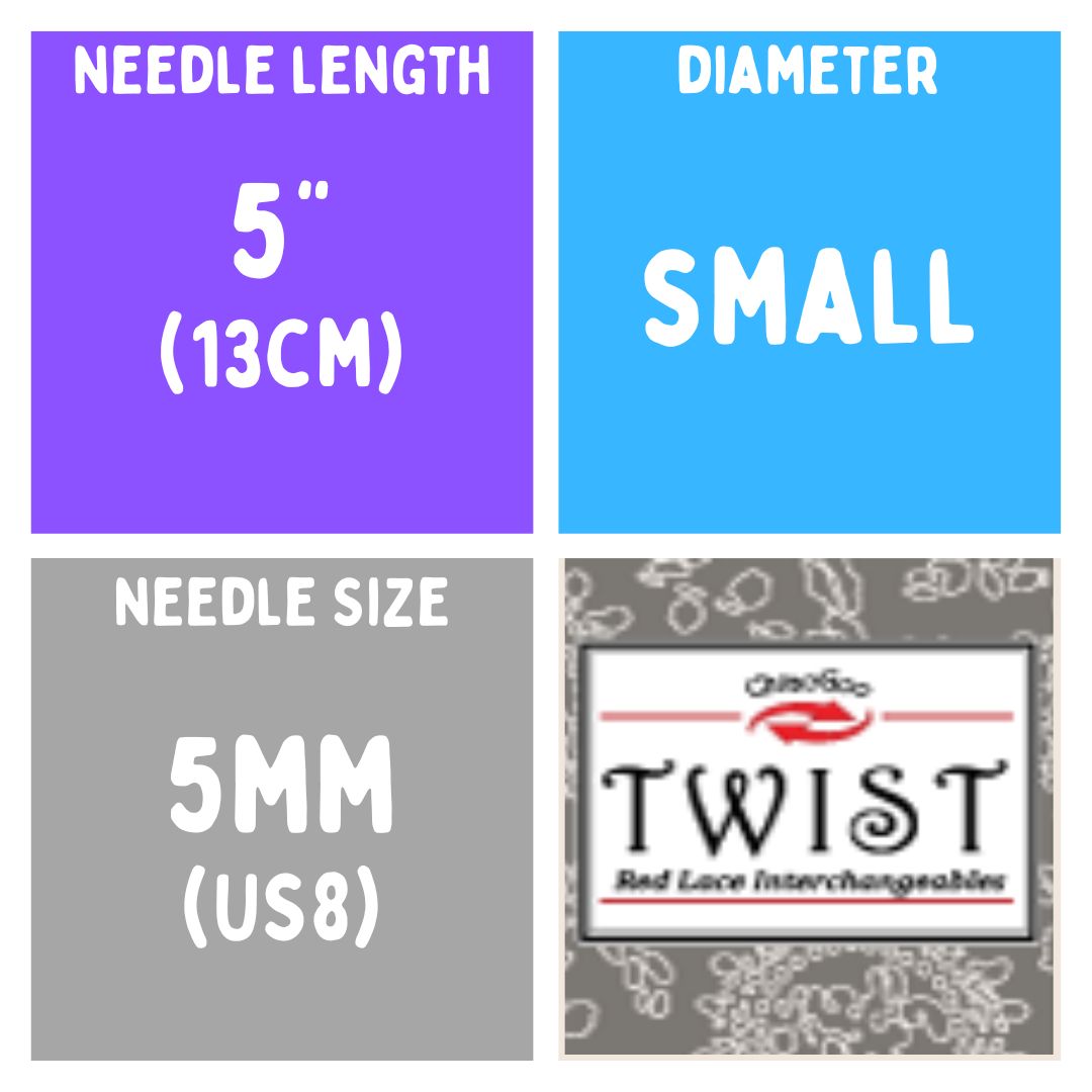 Chiaogoo TWIST SS Lace Tips (3"/4"/5") (8cm/10cm/13cm) (M/S/L) Knitting Needles