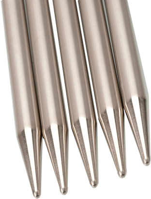 Chiaogoo Double Points - 5" (13 cm), Stainless Steel Knitting Needles