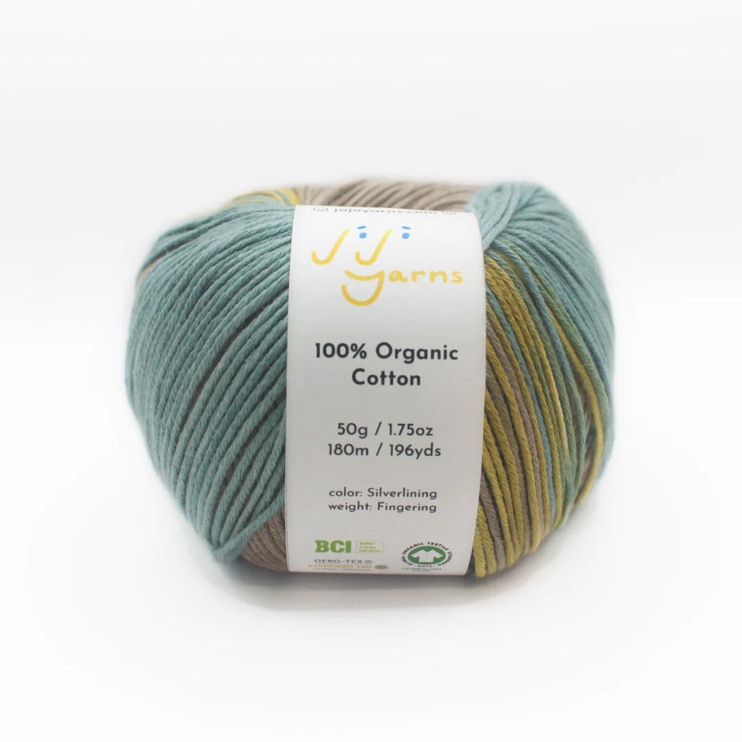 Jojo Yarns 100% Organic Cotton Fingering Weight