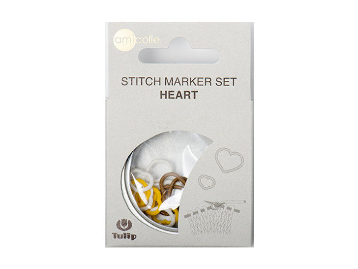 Tulip Stitch Marker Set(Heart) - Knitting