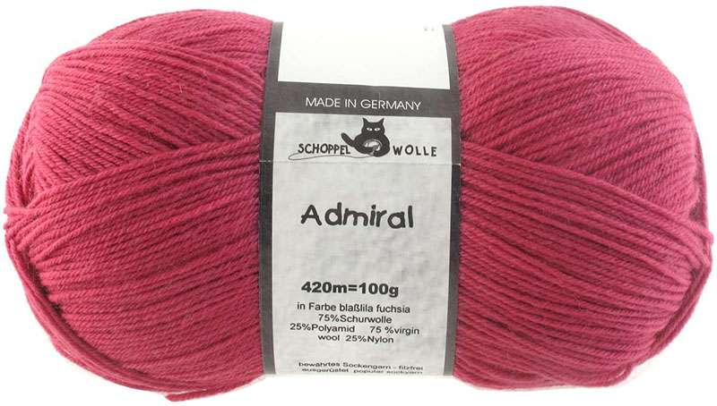 Schoppel Admiral 75% Virgin Wool, 25% Nylon (biodegradable)