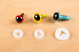 Tiny Rabbit Hole Coloured Safety Eyes with Round Pupil Plastic Catch