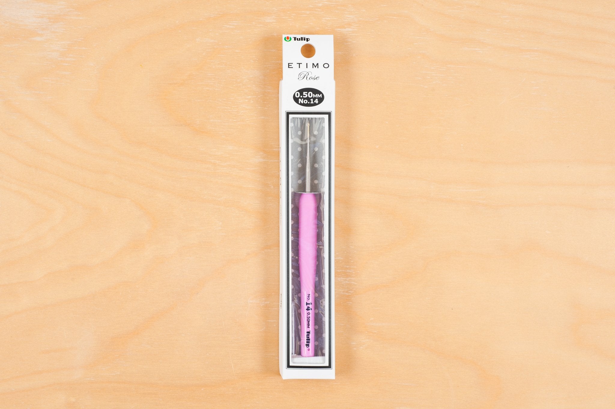Tulip Rose ETIMO Crochet Hook with Cushion Grip (Pink)