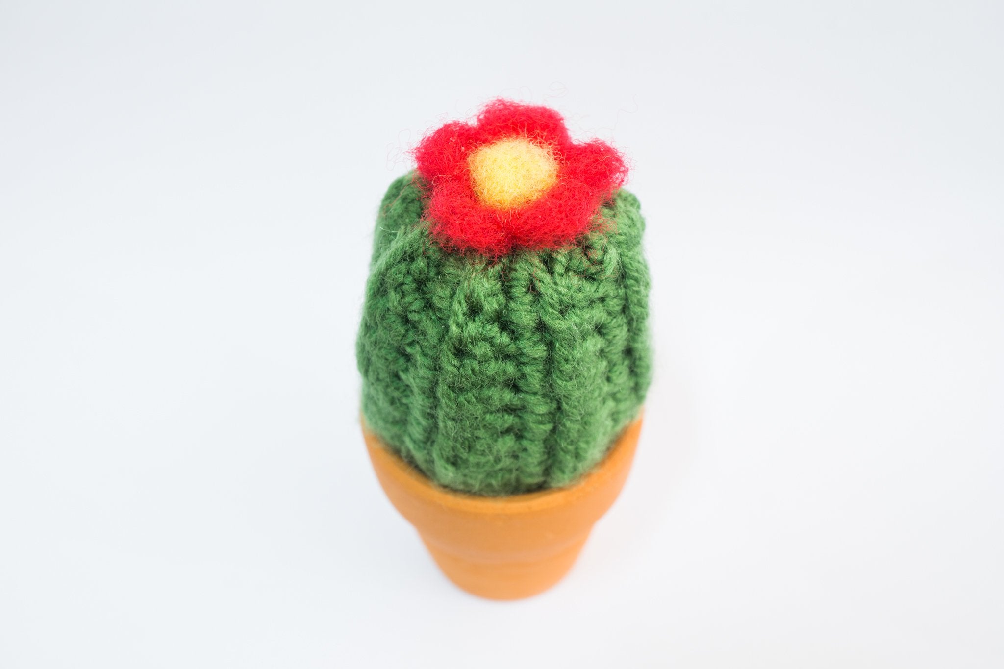 Tiny rabbit hole - craft green crochet knit knit cactus amigurumi ceramic clay pot