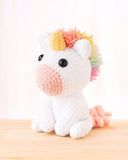 Happy Rainbow Unicorn Amigurumi Pattern & Kit