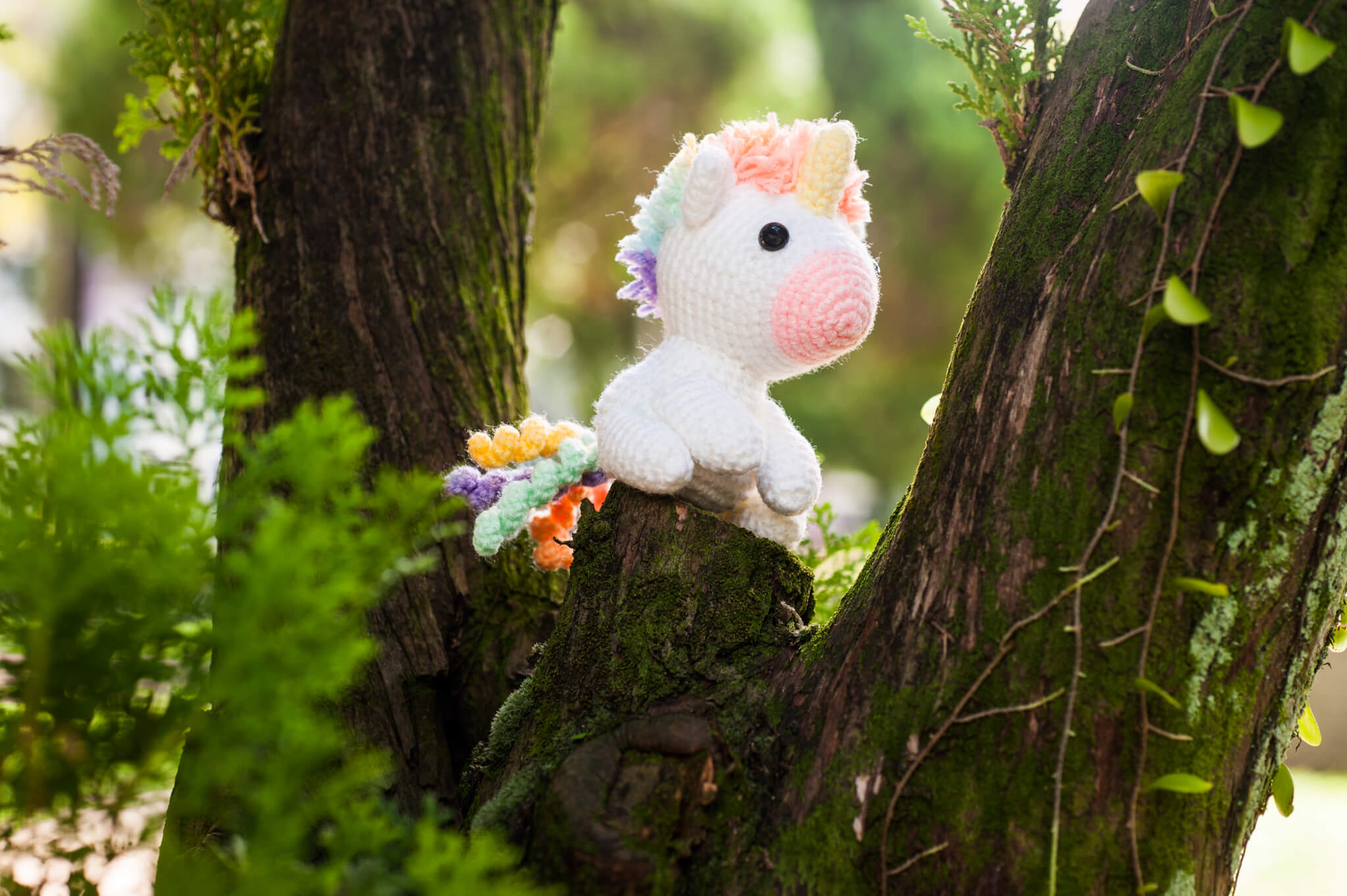 [Made to Order] Koibito the Rainbow Unicorn Lover Amigurumi