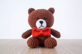 tiny rabbit hole - crochet knit mr brown from line amigurumi crochet pattern 