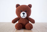 tiny rabbit hole - crochet knit mr brown from line amigurumi crochet pattern 